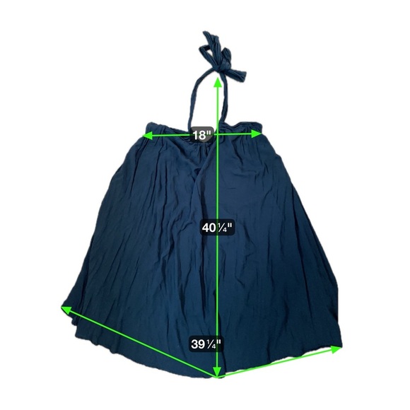 VENUS Black Halter Swim Cover-Up Dress | Flowy Resortwear | Size M - Picture 12 of 16